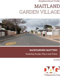 MAITLAND GARDEN VILLAGE - BACKYARDING MATTERS Enabling People, Place and Policy