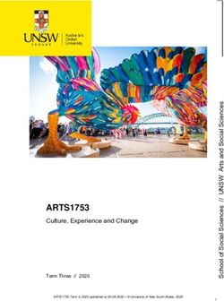 ARTS1753 Culture, Experience and Change - Term Three // 2020 - UNSW Arts & Social Sciences