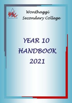 YEAR 10 HANDBOOK 2021 - Wonthaggi Secondary College