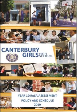 YEAR 10 ROSA ASSESSMENT POLICY AND SCHEDULE 2019