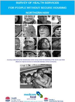 SURVEY OF HEALTH SERVICES FOR PEOPLE WITHOUT SECURE HOUSING NORTHERN NSW - A survey conducted by the Homelessness Action Group under the ...