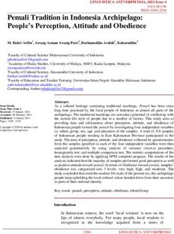 Pemali Tradition in Indonesia Archipelago: People's Perception, Attitude and Obedience - PhilArchive