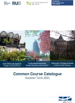 Common Course Catalogue - Summer Term 2021 University of Duisburg-Essen - Faculty of Social Science