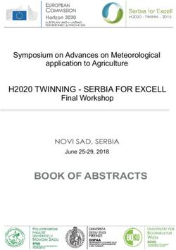 H2020 TWINNING - SERBIA FOR EXCELL - BOOK OF ABSTRACTS - Symposium on Advances on Meteorological
