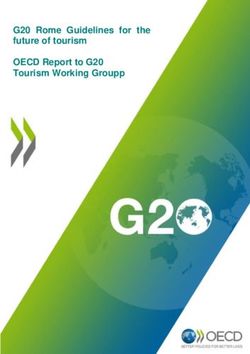 G20 Rome Guidelines for the future of tourism OECD Report to G20 Tourism Working Groupp