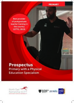 Prospectus Primary with a Physical Education Specialism - PRIMARY - North East Partnership SCITT
