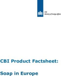 CBI Product Factsheet: Soap in Europe