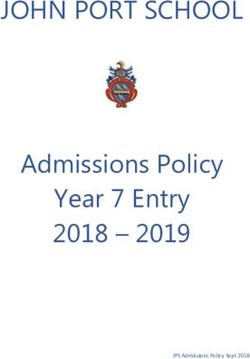 JOHN PORT SCHOOL - Admissions Policy Year 7 Entry 2018 2019