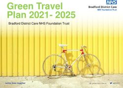 Green Travel Plan 2021- 2025 - Bradford District Care NHS Foundation Trust - Bradford District Care NHS ...