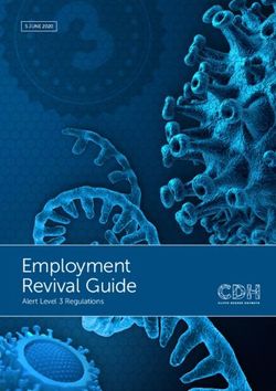 Employment Revival Guide - Alert Level 3 Regulations - Cliffe Dekker Hofmeyr