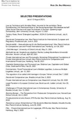SELECTED PRESENTATIONS - Max-Planck-Institut für ...