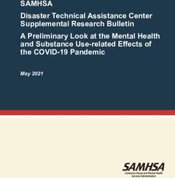 SAMHSA Disaster Technical Assistance Center Supplemental Research Bulletin A Preliminary Look at the Mental Health and Substance Use-related ...