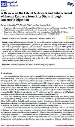 A Review on the Fate of Nutrients and Enhancement of Energy Recovery from Rice Straw through Anaerobic Digestion - applied sciences