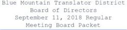 Blue Mountain Translator District Board of Directors Meeting Board Packet - September 11, 2018 Regular