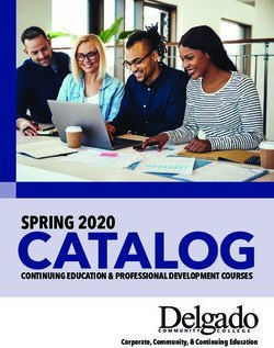 CATALOG CONTINUING EDUCATION & PROFESSIONAL DEVELOPMENT COURSES - Corporate, Community, & Continuing Education - Delgado Community College