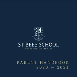 PARENT HANDBOOK 2020 2021 - St Bees School