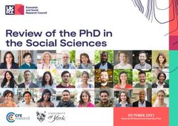 REVIEW OF THE PHD IN THE SOCIAL SCIENCES - OCTOBER 2021