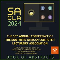 BOOK OF ABSTRACTS - THE 50TH ANNUAL CONFERENCE OF THE SOUTHERN AFRICAN COMPUTER LECTURERS' ASSOCIATION