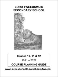 LORD TWEEDSMUIR SECONDARY SCHOOL - COURSE PLANNING GUIDE Grades 10, 11 & 12 2021 2022 - Surrey Schools