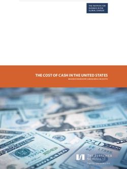 THE COST OF CASH IN THE UNITED STATES