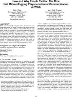 How and Why People Twitter: The Role that Micro-blogging Plays in Informal Communication at Work