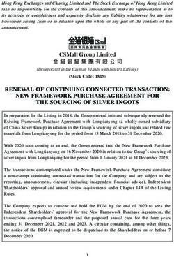 RENEWAL OF CONTINUING CONNECTED TRANSACTION: NEW FRAMEWORK PURCHASE AGREEMENT FOR THE SOURCING OF SILVER INGOTS - AASTOCKS ...