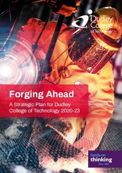 Forging Ahead A Strategic Plan for Dudley College of Technology 2020-23