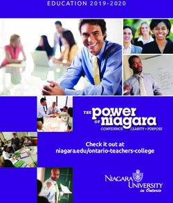 Check it out at niagara.edu/ontario-teachers-college - EDUCATION 2019-2020