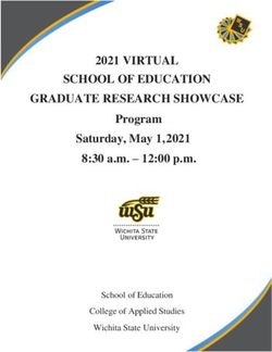 2021 VIRTUAL SCHOOL OF EDUCATION GRADUATE RESEARCH SHOWCASE - Program Saturday, May 1, 2021 8:30 a.m - 12:00 p.m - School of Education College ...