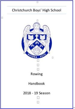 Christchurch Boys' High School - Rowing Handbook 2018 - 19 Season