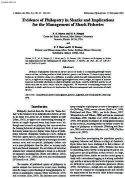 Evidence of Philopatry in Sharks and Implications for the Management of Shark Fisheries