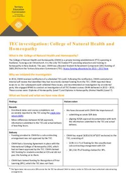 TEC investigation: College of Natural Health and Homeopathy - Tertiary ...