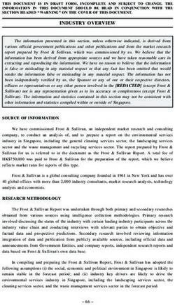 INDUSTRY OVERVIEW - : HKEX :: HKEXnews