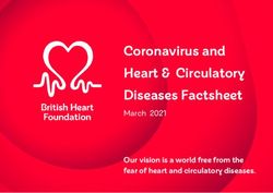Coronavirus and Heart & Circulatory Diseases Factsheet - Our vision is a world free from the fear of heart and circulatory diseases.