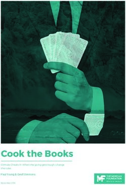 Cook the Books Climate Cheats III: When the going gets tough, change the rules Geoff Simmons & Paul Young - The Morgan Foundation