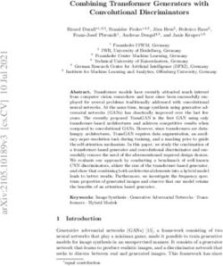 Combining Transformer Generators with Convolutional Discriminators