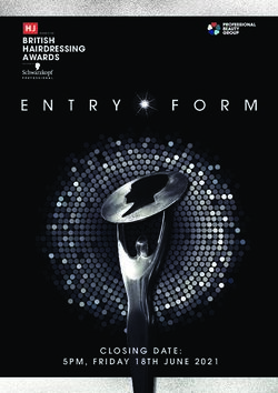 BRITISH HAIRDRESSING AWARDS - CLOSING DATE: 5PM, FRIDAY 18TH JUNE 2021 - Amazon AWS