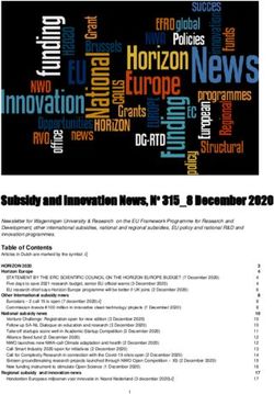 Subsidy and Innovation News, No 315_8 December 2020 - Topsector Agri & Food