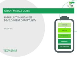GIYANI METALS CORP - TSX.V:EMM - HIGH PURITY MANGANESE DEVELOPMENT OPPORTUNITY Insert Sub Title - Capital First Letter of Each