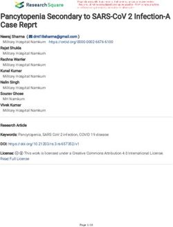 PANCYTOPENIA SECONDARY TO SARS-COV 2 INFECTION-A CASE REPRT