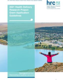 2021 Health Delivery Research Project Grant Application Guidelines - Discovering a healthier tomorrow