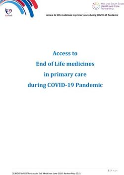 Access to End of Life medicines in primary care during COVID-19 Pandemic - Access to EOL medicines in primary care during COVID-19 Pandemic