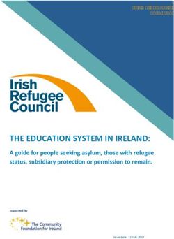 THE EDUCATION SYSTEM IN IRELAND: A guide for people seeking asylum, those with refugee status, subsidiary protection or permission to remain ...