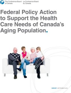 Federal Policy Action to Support the Health Care Needs of Canada's Aging Population.