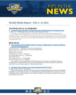 Weekly Media Report - Feb. 2 - 8, 2021 - TECHNOLOGICAL LEADERSHIP: Naval Postgraduate ...