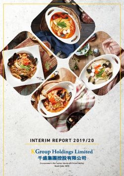 INTERIM REPORT 2019/20 - K Group Holdings