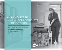 NURSING STAFF and MUSCULOSKELETAL - How to promote the application of preventive practices in the workplace - IRSST