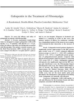 Gabapentin in the Treatment of Fibromyalgia