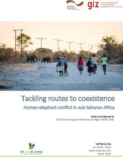 Tackling routes to coexistence - Human-elephant conflict in sub-Saharan Africa Carried out by Dr. Eva M. Gross www.eva-gross.com March 2019 - GIZ