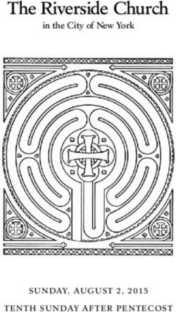 The Riverside Church in the City of New York - SUNDAY, AUGUST 2, 2015 TENTH SUNDAY AFTER PENTECOST